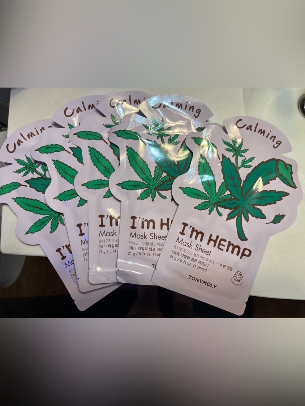TONYMOLY I'm Hemp Calming Masks
